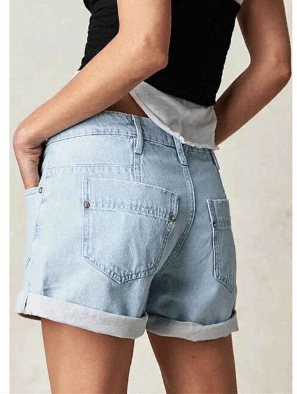 NWT Free People Beginners Luck Low Rise Slouch Short size 31 - Picture 2 of 8